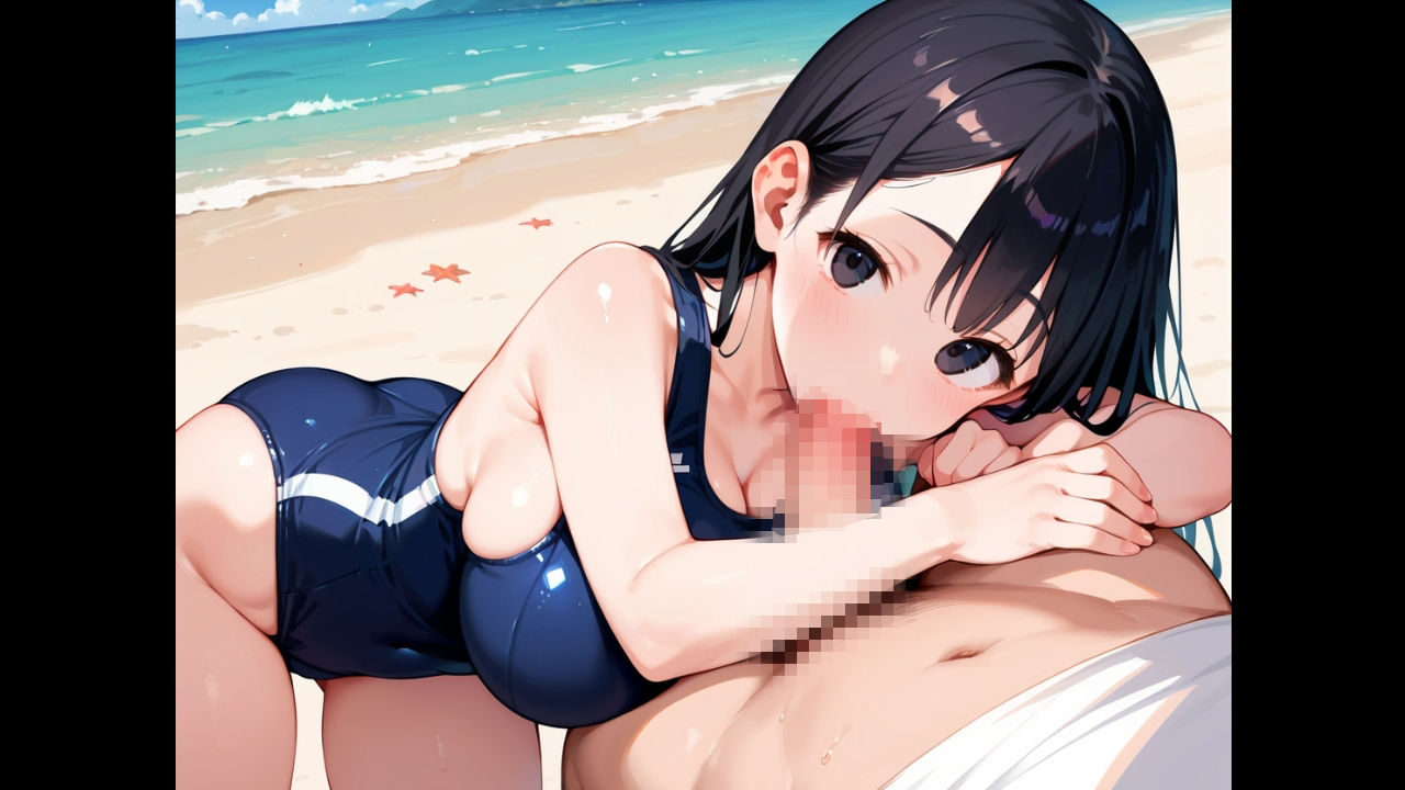 無口な爆乳スク水彼女は、俺の前でだけ乱れる〜二人きりの海で中出し。潮騒と、寡黙な君〜 サンプル4ページ目
