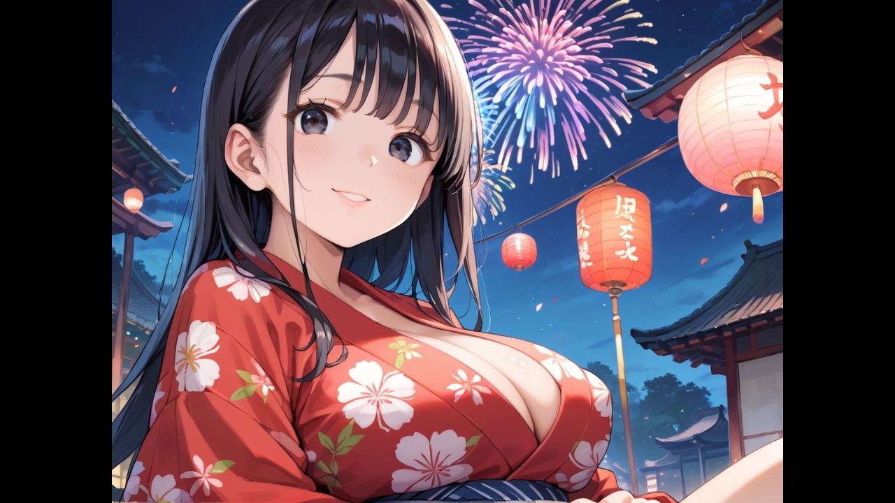 爆乳浴衣の肉食彼女と、夏祭りの夜に貪り中出しH。 サンプル2ページ目