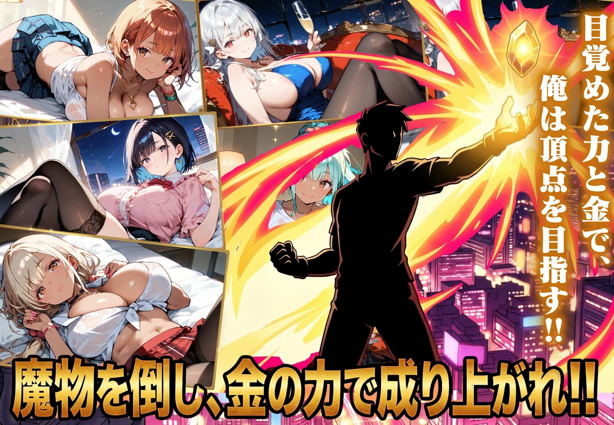 お金があればモテるんです！拝金歓楽街の成り上がりサバイバー【ボイス付き】 サンプル1ページ目