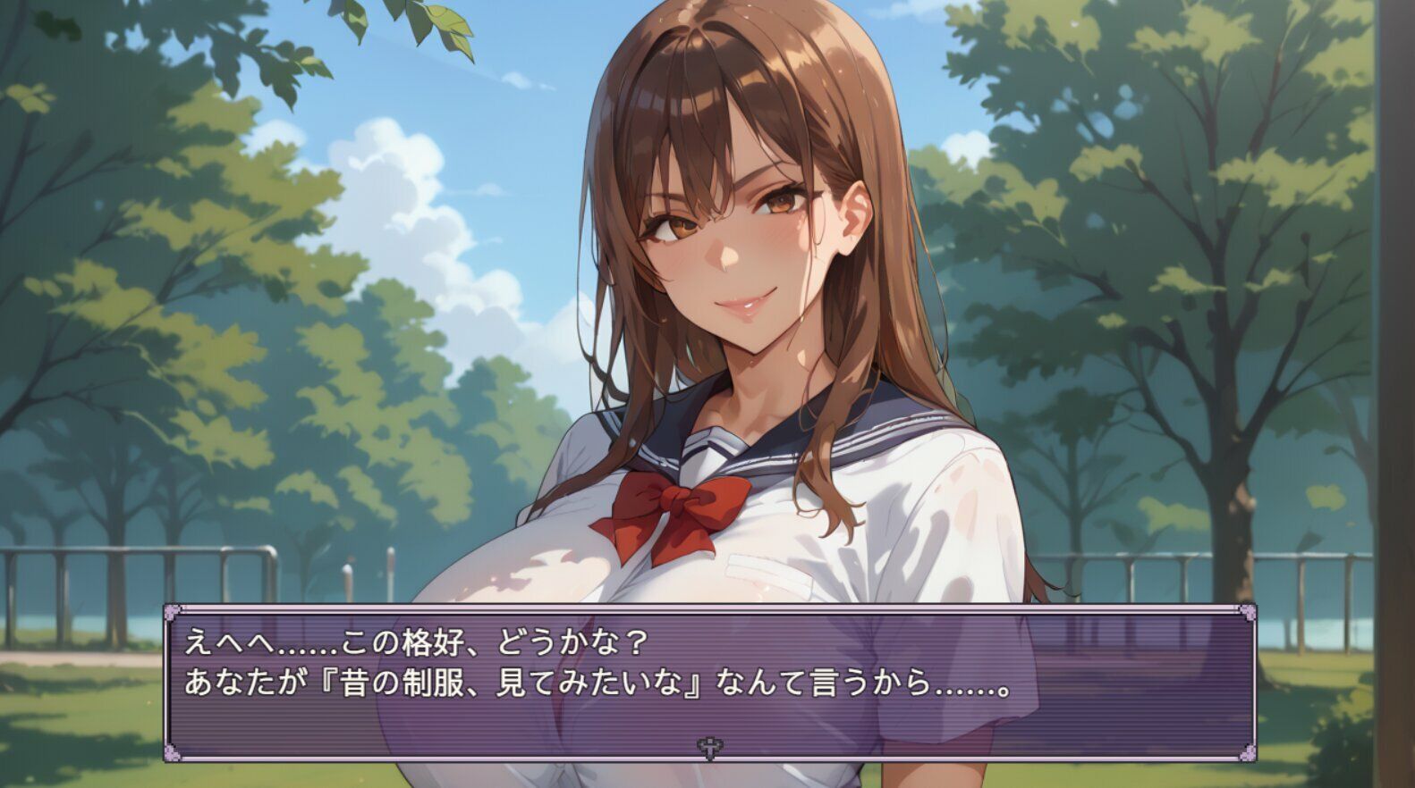 半年記念の制服エッチ 場所は真夏の公園で…。 サンプル1ページ目