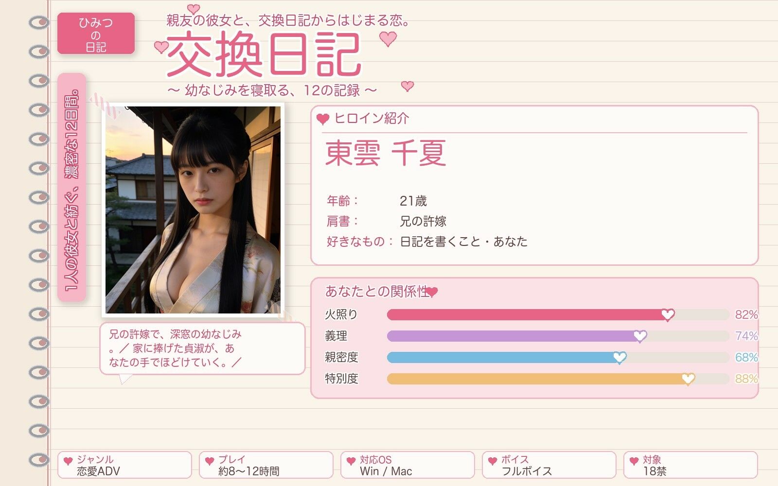 許嫁と縁側の約束 サンプル1ページ目