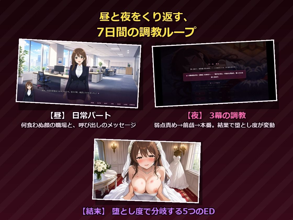 結婚半年前の貞淑OLを、触れて囁いて7日間で堕とすNTR サンプル4ページ目