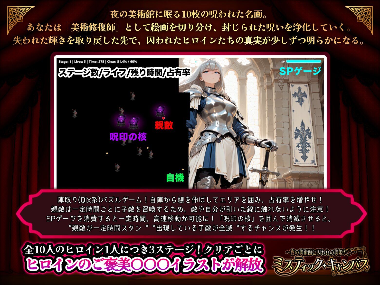 『ミスティック・キャンバス 〜夜の美術館と囚われの美姫たち〜』 サンプル2ページ目