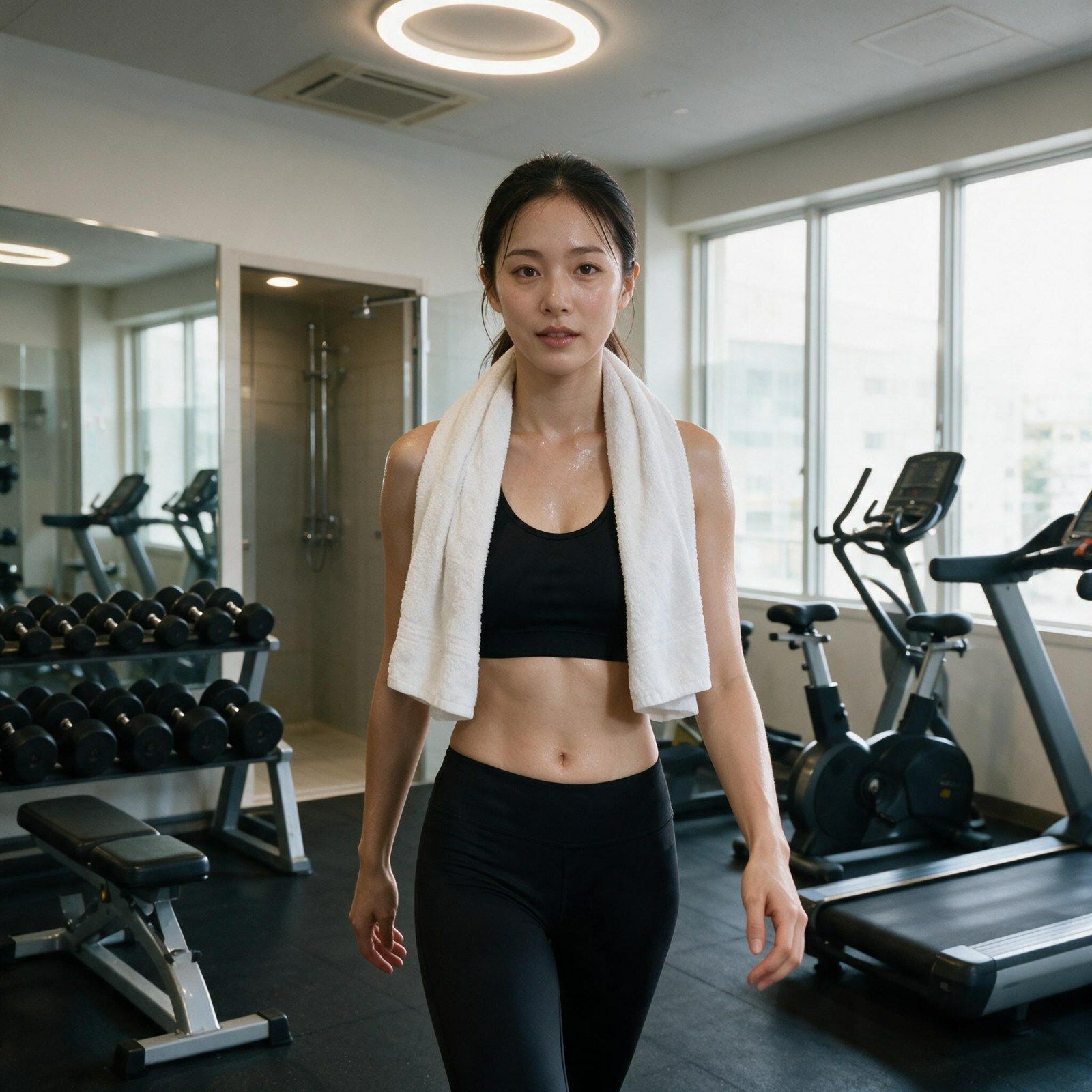 〔実写級〕ジムの記録映像を抜いた 汗だくの彼女（26）の更衣室/記録28本 サンプル2ページ目