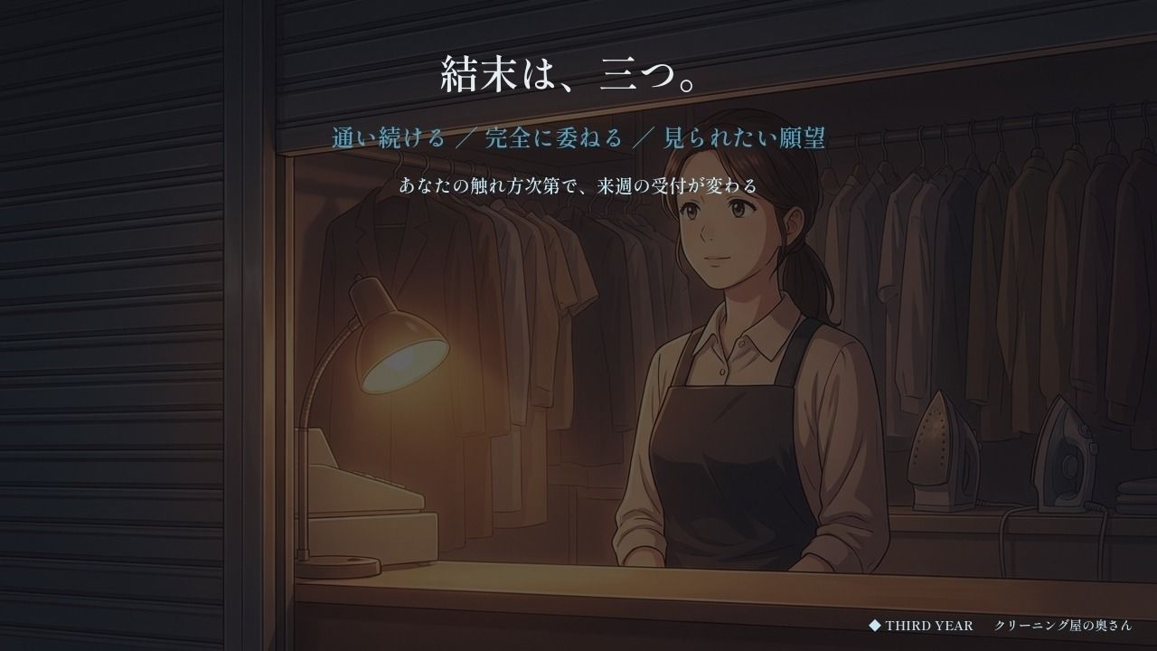 俺のシャツの畳み方を覚えている奥さん 〜クリーニング屋に通って三年目の夜〜 サンプル9ページ目