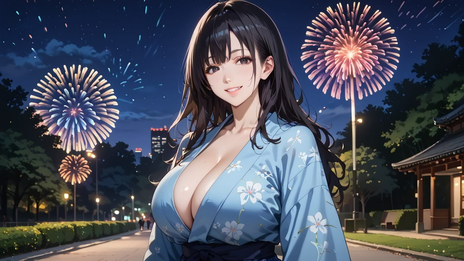 黒髪爆乳浴衣妻のとろあま夏祭り〜人妻真奈美さんと汗だく独占中出し〜 サンプル3ページ目