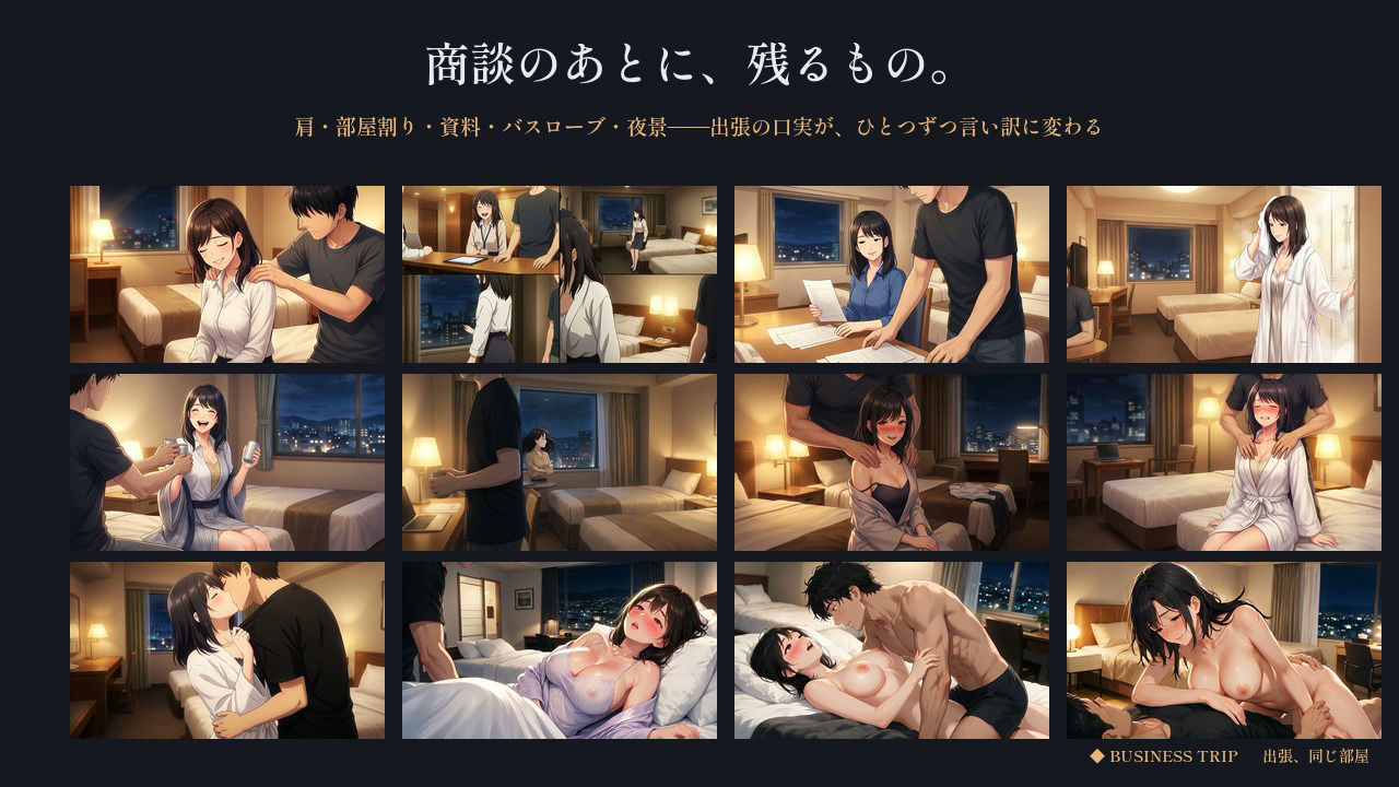 出張、同じ部屋 〜三泊四日〜 サンプル4ページ目