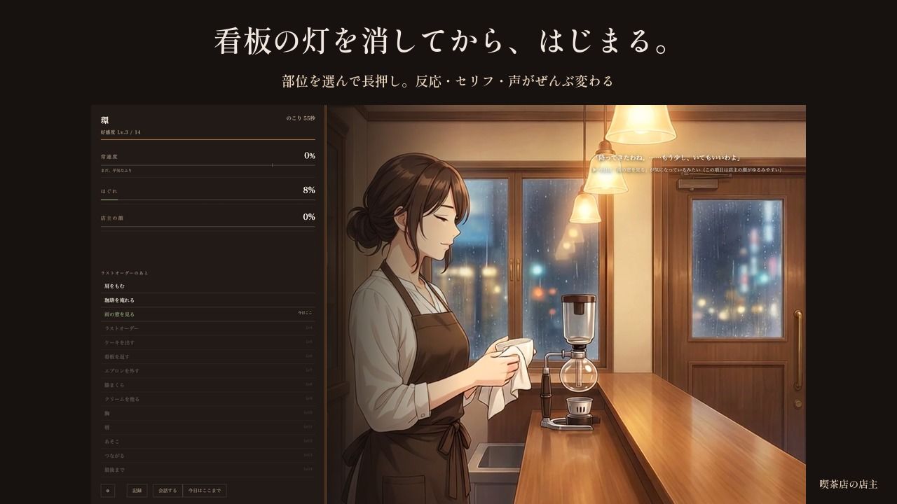 七年「いつもの」しか言わせない喫茶店の奥さん 〜ラストオーダーのあと、鍵を閉められた〜 サンプル2ページ目