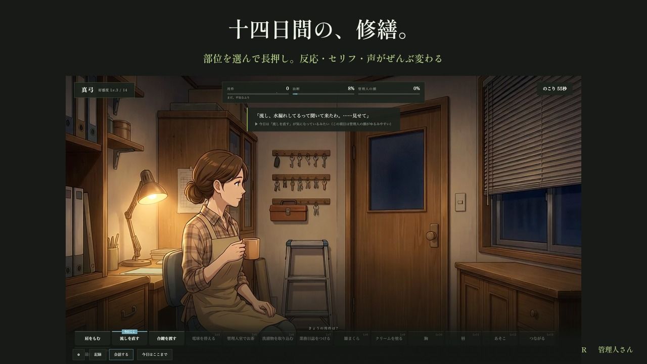 管理人さん 〜十四日間の修繕〜 サンプル2ページ目