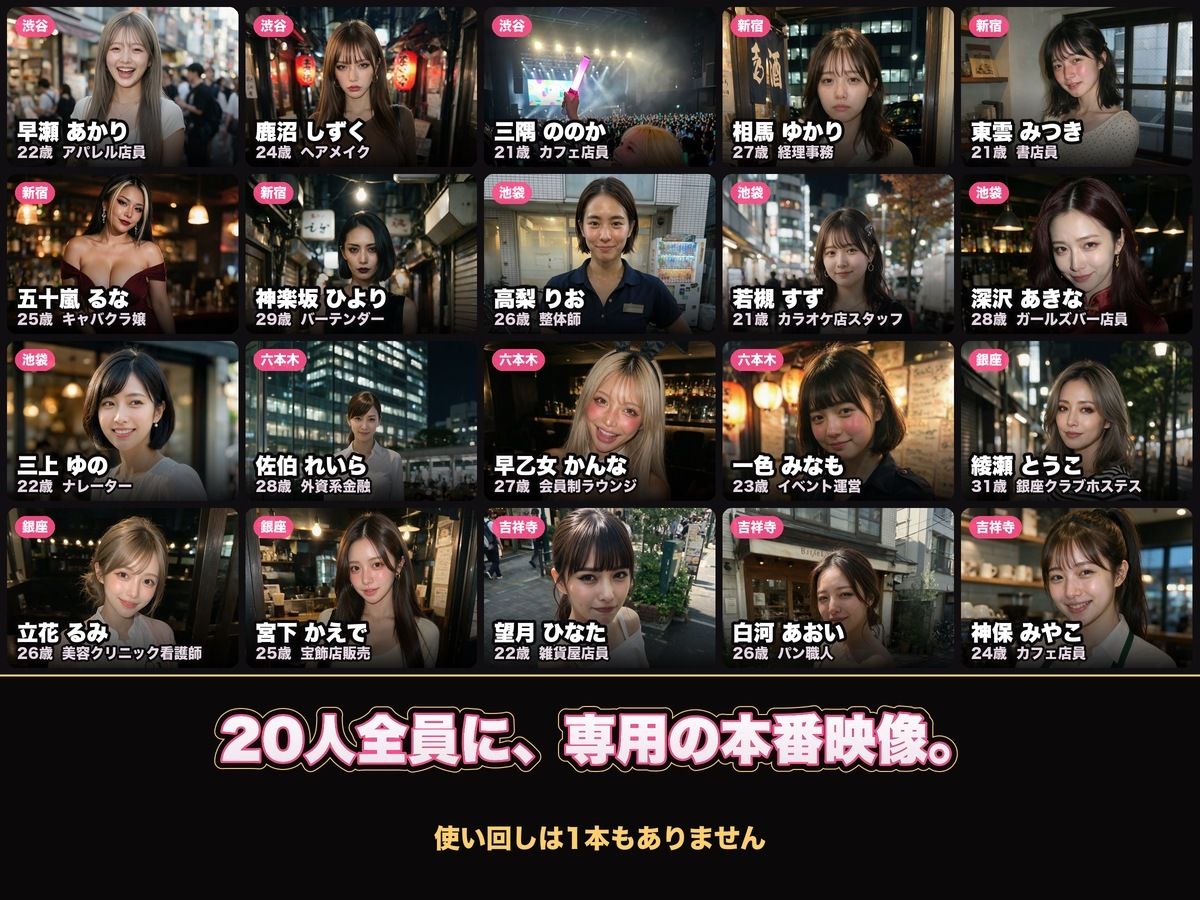 【実写系Hゲーム】ヤリモクしかいない出会い系アプリ 〜スワイプで即ハメ、素人娘20人全員とヤれる〜 サンプル2ページ目
