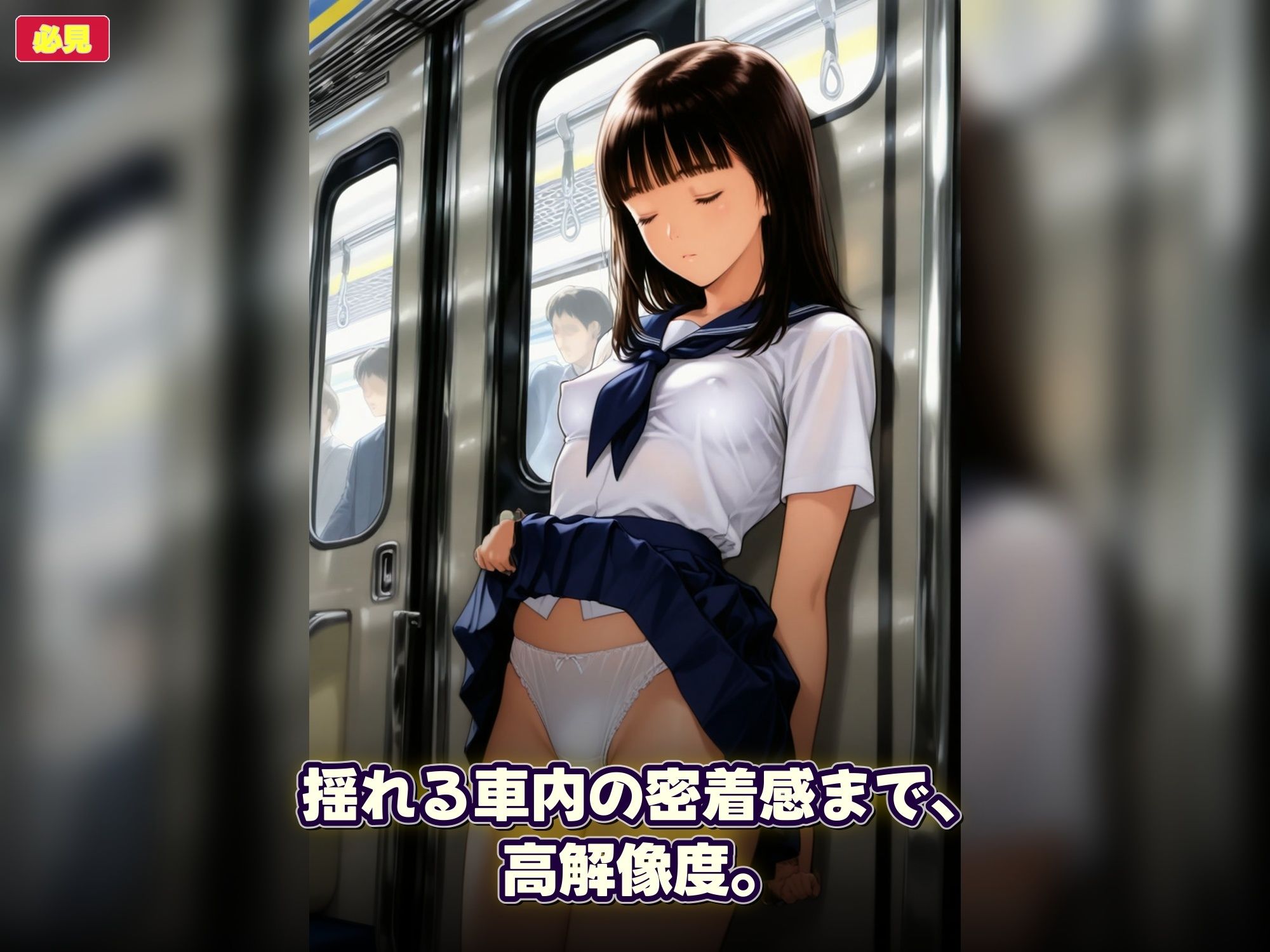 暗黙の満in電車 牝堕通学 〜声を殺して、牝に堕ちる痴●通学路 サンプル1ページ目