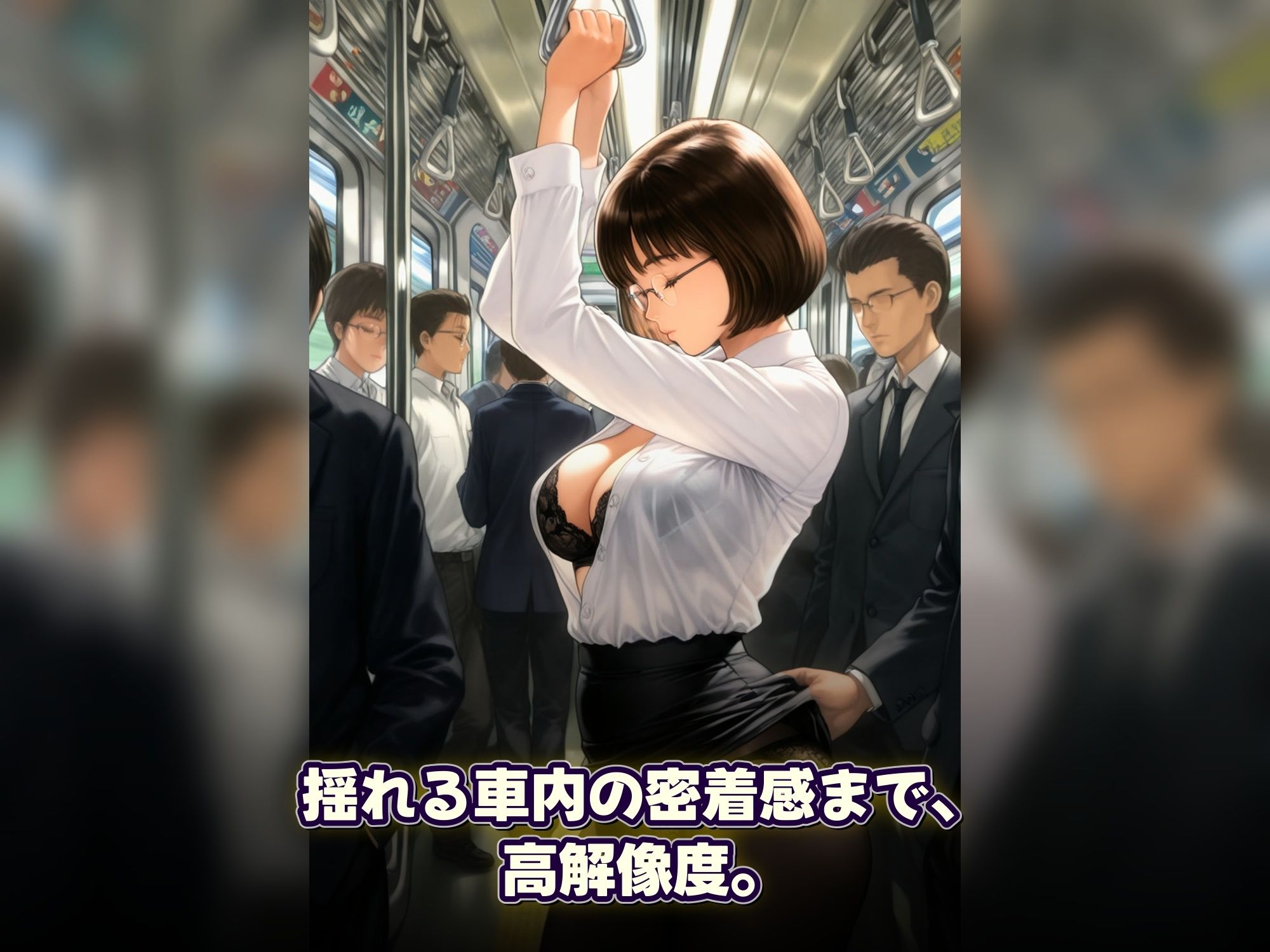 暗黙の満in電車 牝堕通学 〜声を殺して、牝に堕ちる痴●通学路 サンプル6ページ目