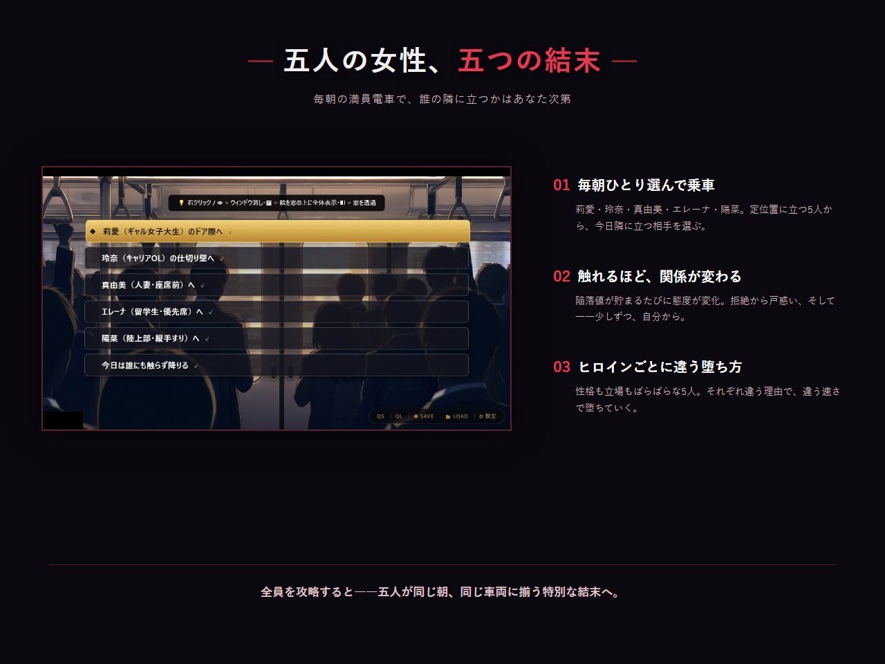 痴〇調教電車〜お触りで心が堕ちていく女たち〜 サンプル2ページ目
