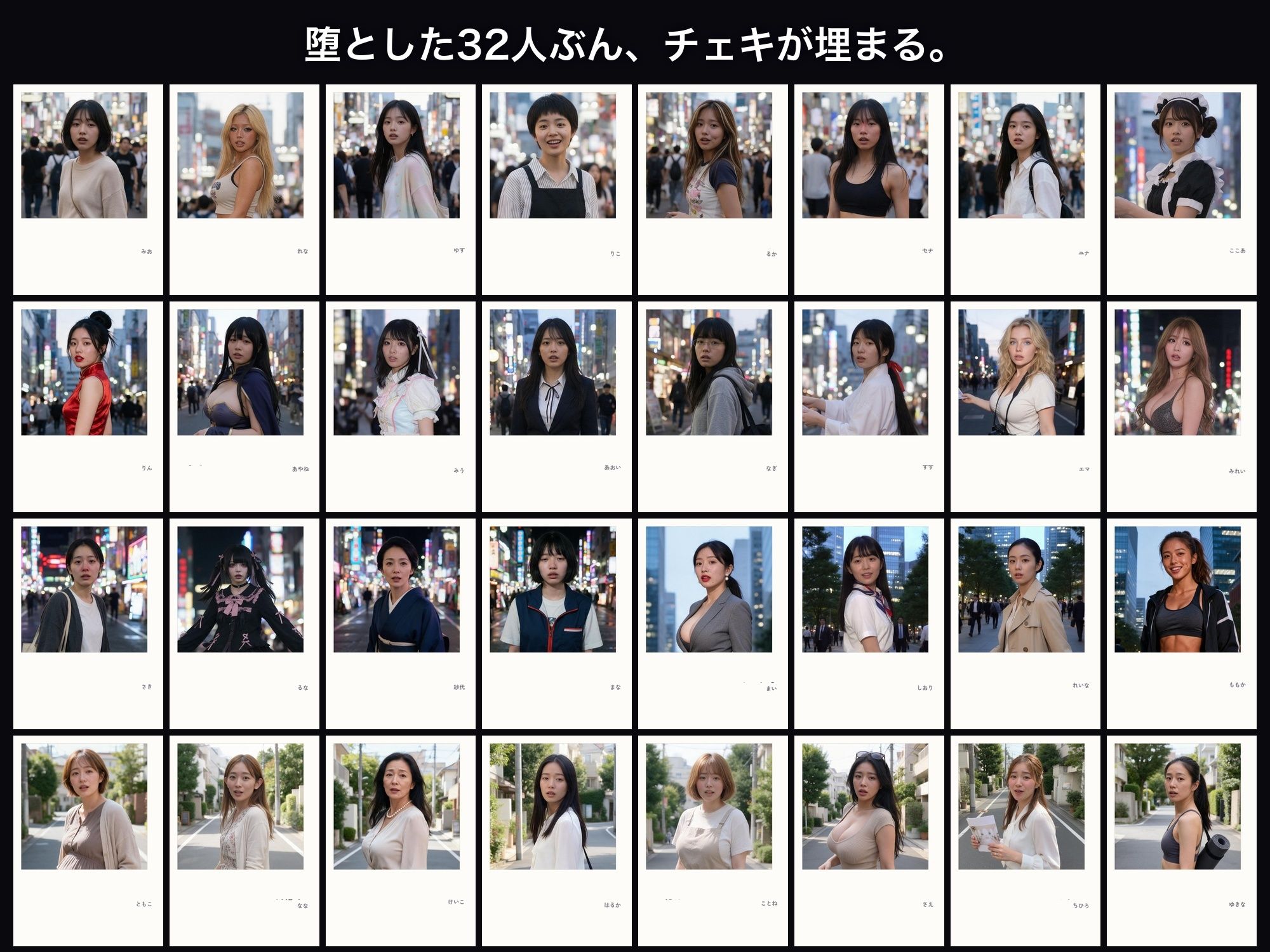 洗脳支配アプリで街中の女32人を調教してハーレム サンプル8ページ目