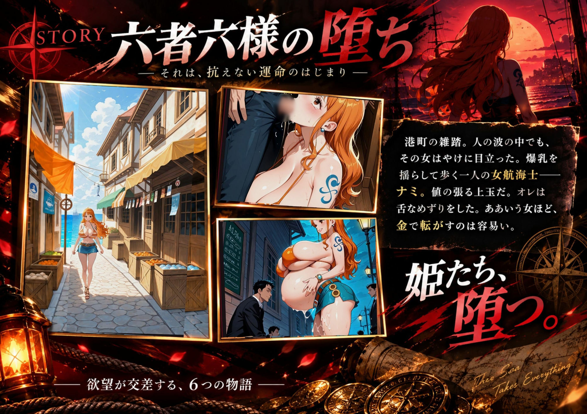 孕ませ海賊娘六人のボテ腹を生ハメ攻略 サンプル2ページ目