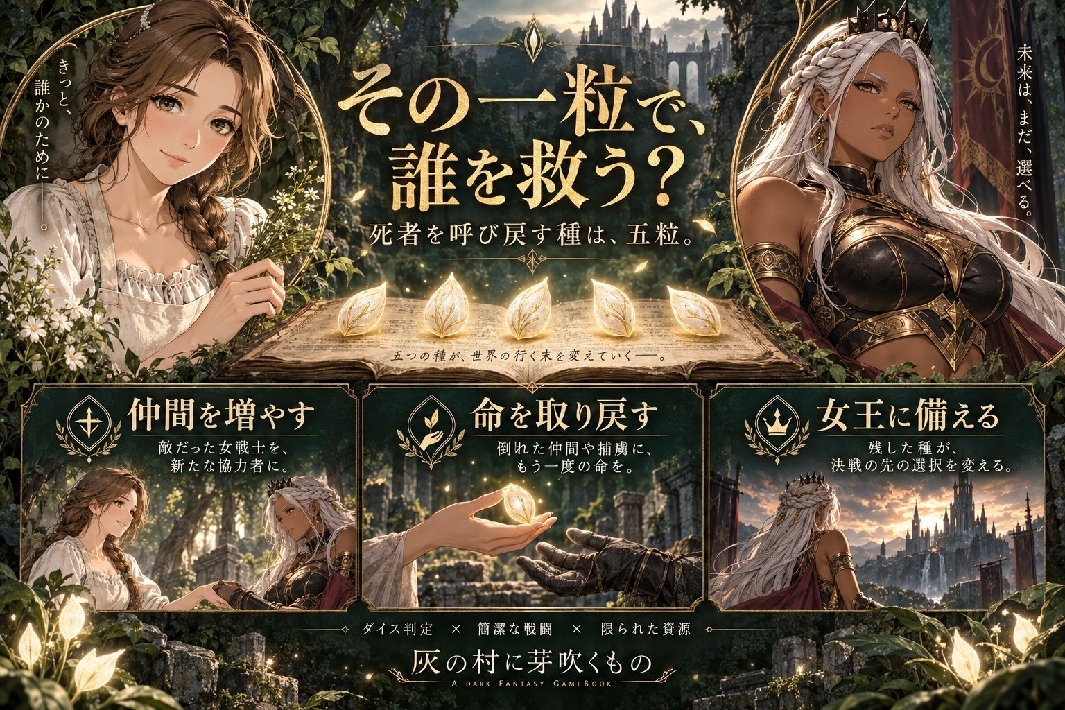灰の村に芽吹くもの ― 五粒の種とアマゾネスの女王 ― サンプル3ページ目