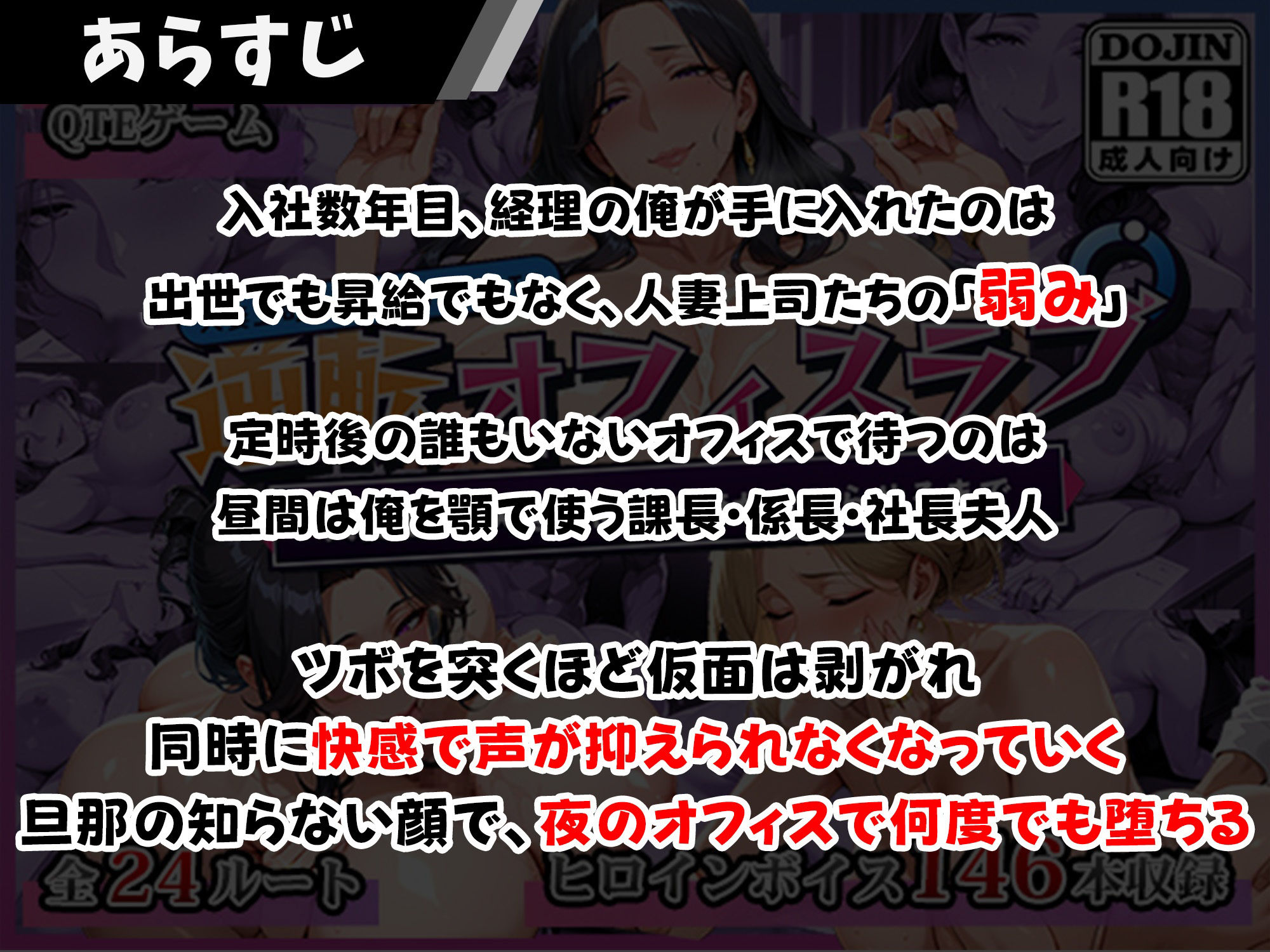 【逆転オフィスラブ】人妻上司3人を、部下の俺が分からせるまで サンプル1ページ目