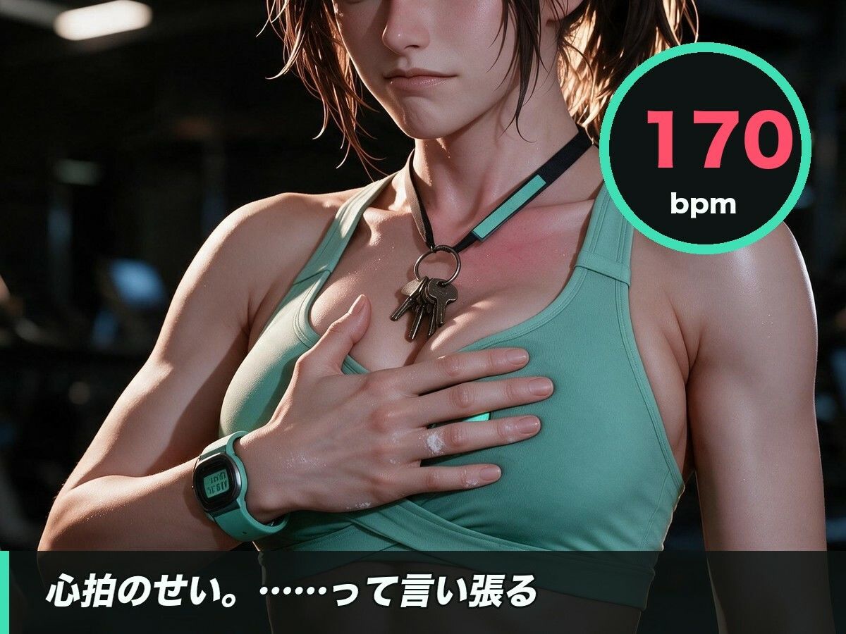 首まで赤いのは、心拍のせい。深夜ジムの強がりバディ〜汗だくスポブラで騎乗位、何度もイく〜 サンプル4ページ目