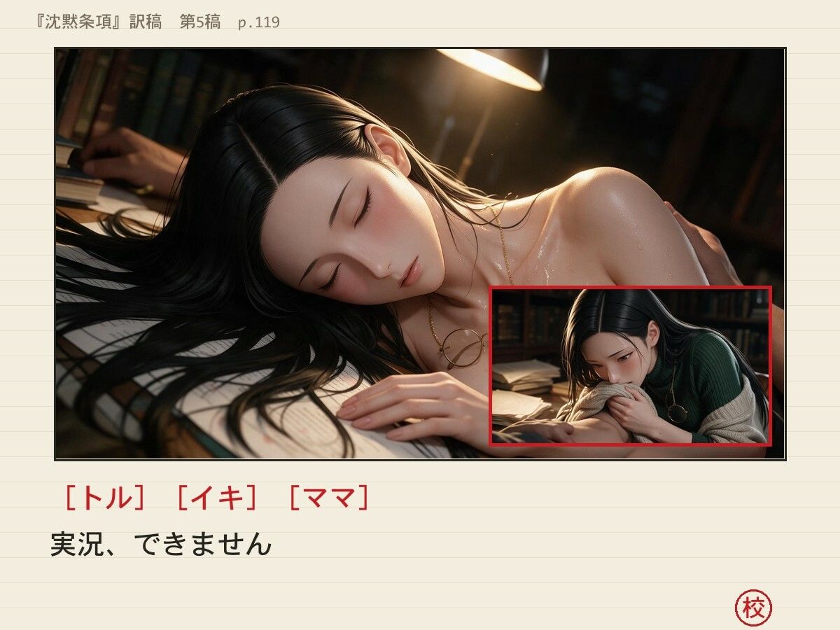 催淫アプリが効いたふりの黒髪巨乳翻訳家〜「……かかりました」と訳しながら、中出しまで許してくれる〜 サンプル7ページ目