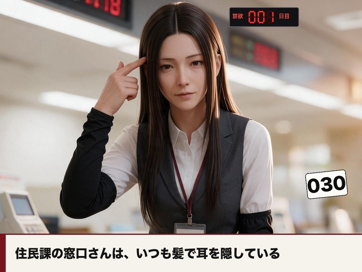 耳だけは受理できません ―区役所・住民課の窓口―〜耳舐めと囁きで声が裏返る、禁欲30日目の中出し〜 サンプル1ページ目