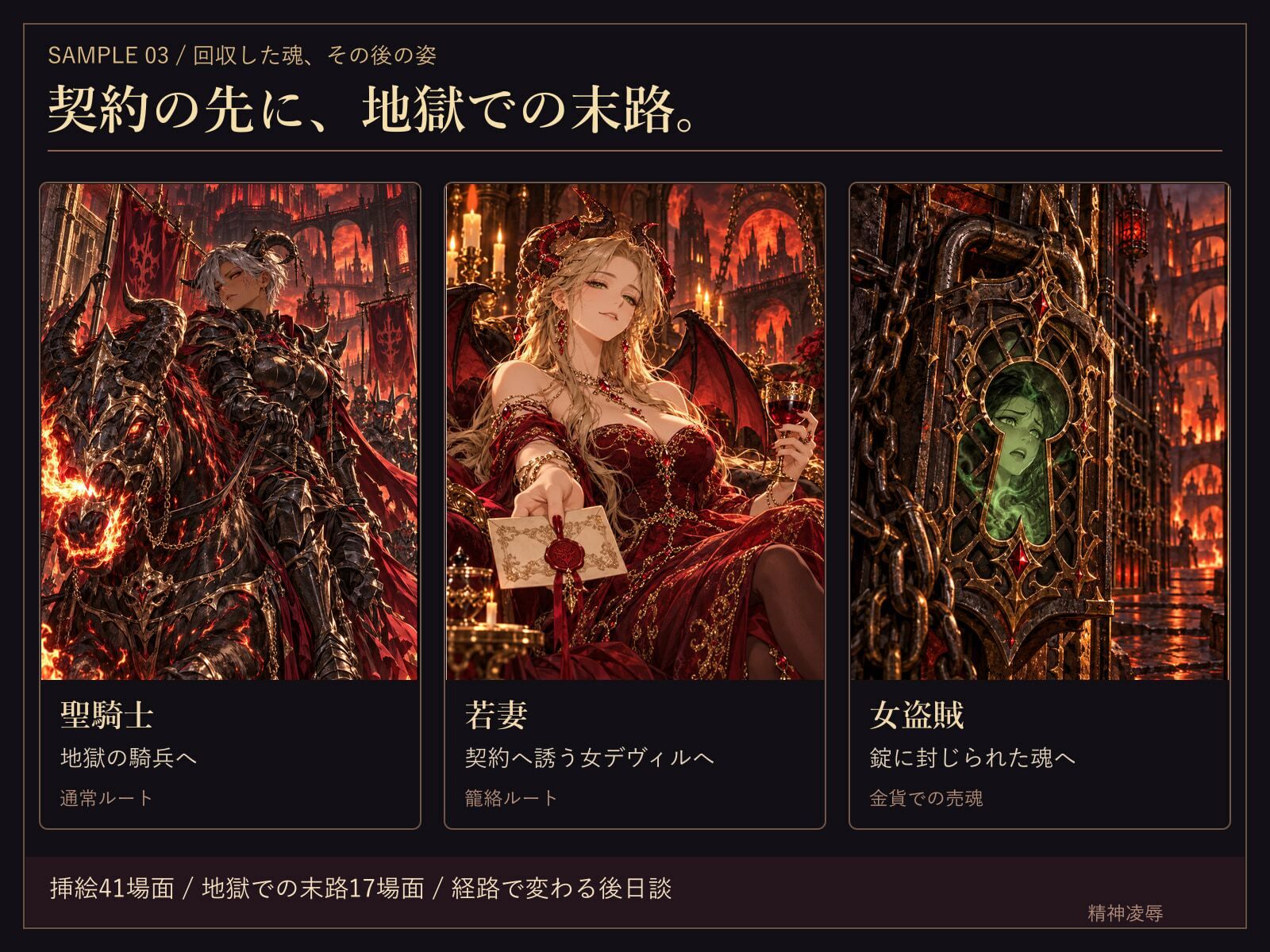 黒翼の誘惑者リゼル 〜女悪魔の誘惑と売魂契約〜 サンプル3ページ目