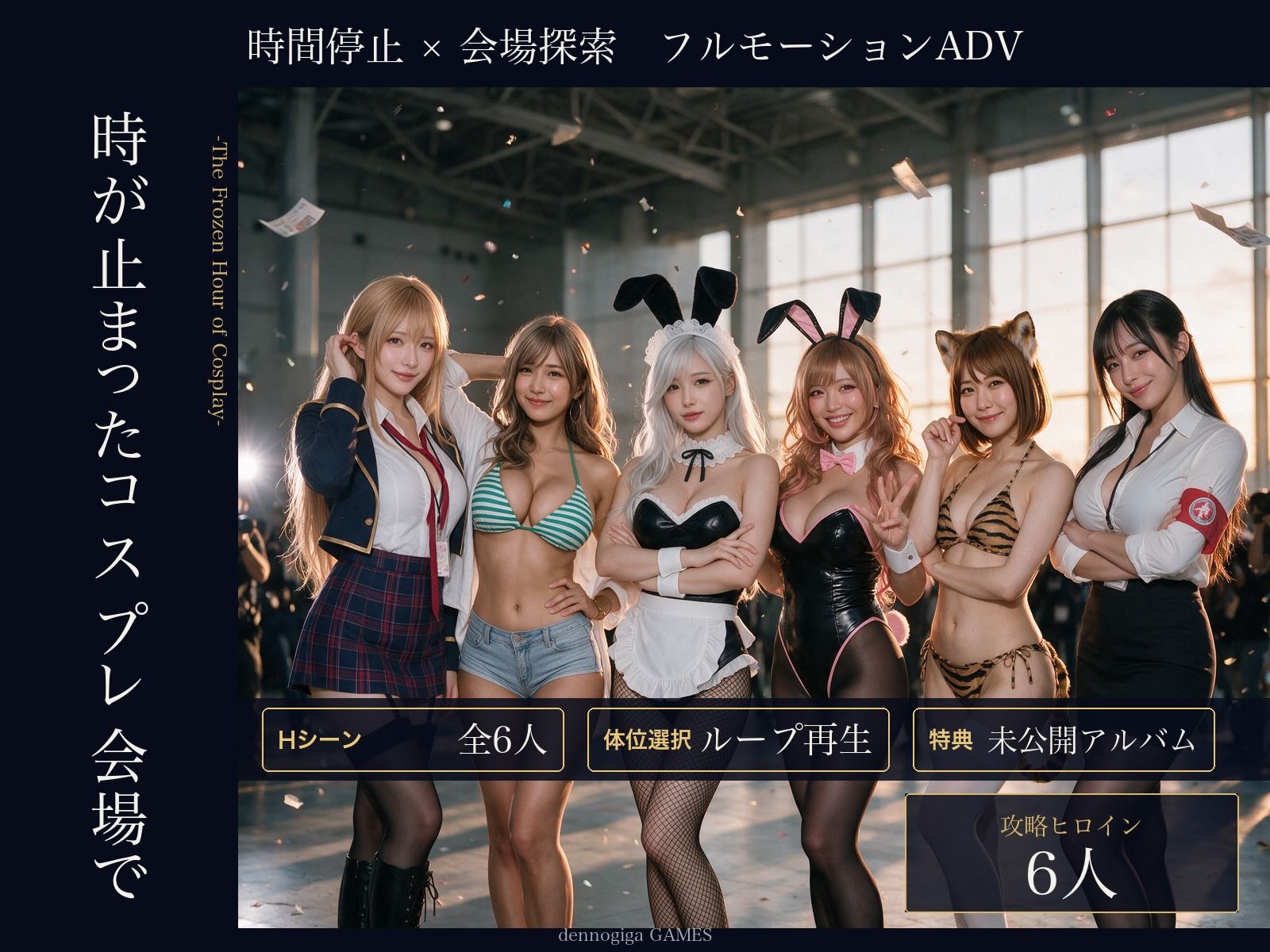 【スマホ対応】時が止まったコスプレ会場で サンプル1ページ目