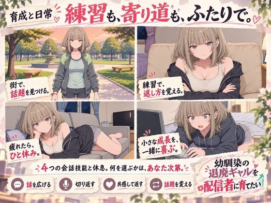 【スマホ対応】幼馴染の退廃ギャルを配信者に育てたい サンプル6ページ目