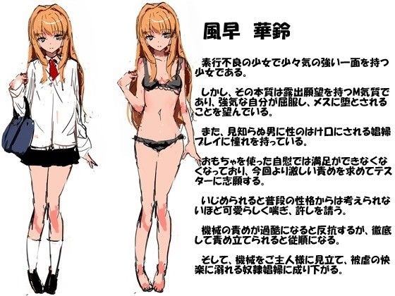 自虐オナニー露出少女 奴●娼婦衣装に汚される私 サンプル2ページ目