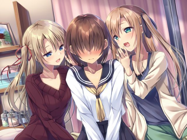姉妹による二人がけ男の娘催●音声 3P女装姉妹レズ〜三姉妹の肖像〜 サンプル2ページ目