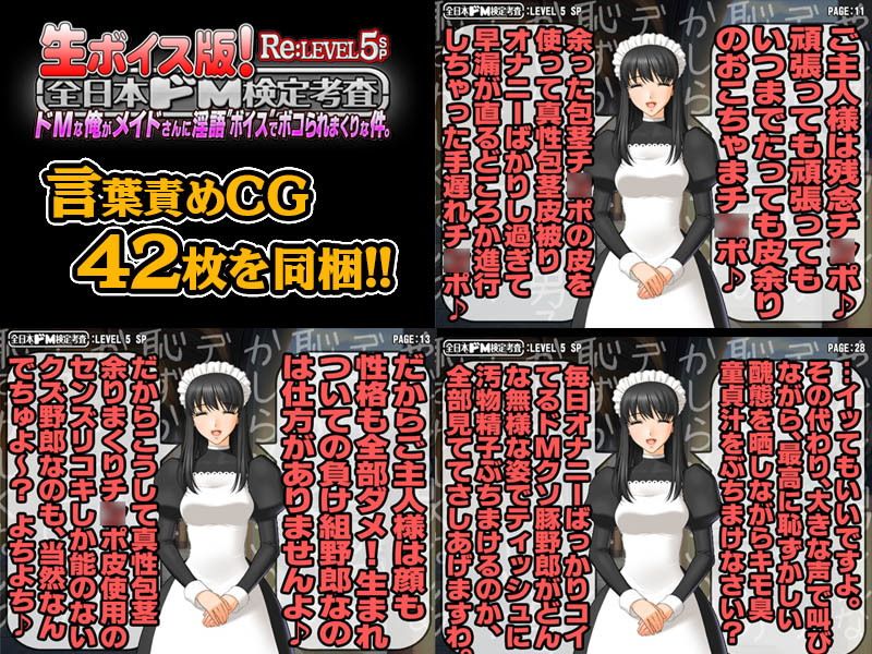 【生ボイス版！＆ CG集同梱版！】全日本ドM検定考査 Re: LEVEL 5 SP ドMな俺がメイドさんに淫語’ボイス’でボコられまくりな件。 サンプル3ページ目