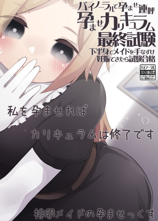 バイノーラルで孕ませ連呼 孕ませカリキュラム最終試験 下半身でメイドを手なずけ妊娠できたら試験合格 サンプル5ページ目