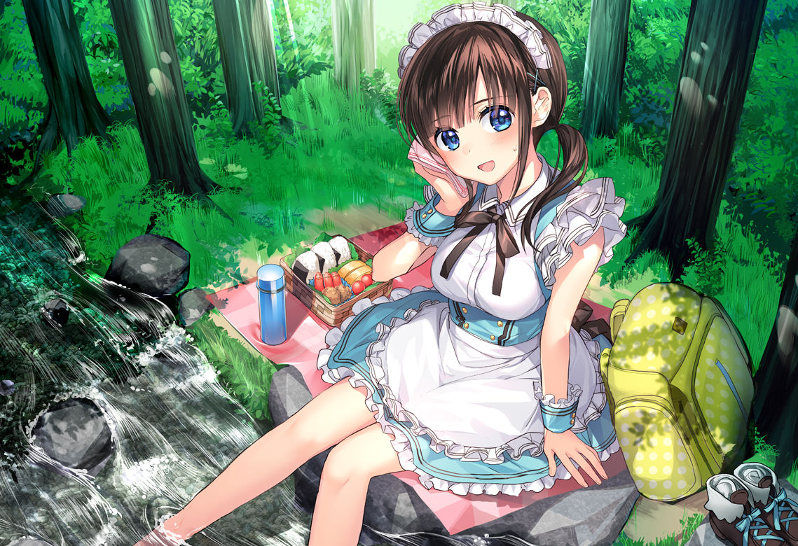 ピュアなメイドに癒されませんか？ 〜自然と田舎娘と過ごす休日〜 サンプル3ページ目