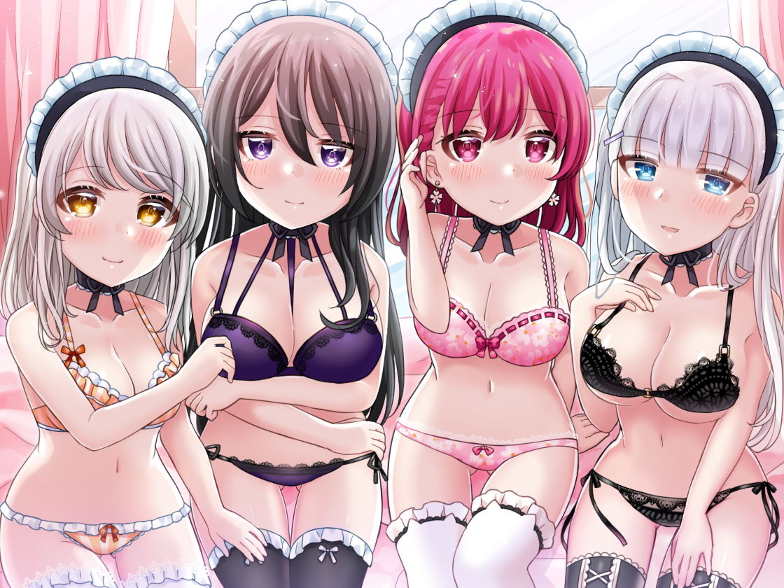 ハーレムオナサポ 4人のメイドがご主人様のオナニーをお手伝いするバイノーラル〜文、千曜、名月、莉桜〜 サンプル1ページ目