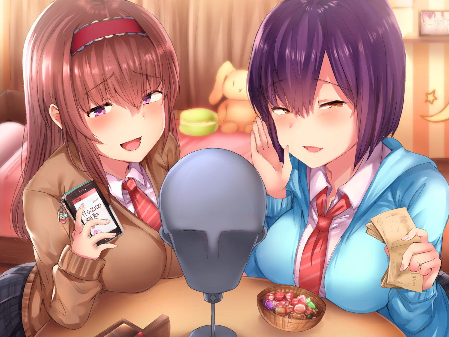 あいぽんとのんちゃんのおねだり生放送〜配信してたら貢ぎマゾ釣れちゃいました〜 サンプル1ページ目