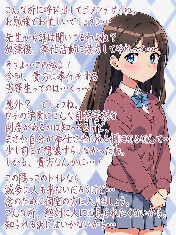 優等生への性的奉仕は劣等生の免罪符 サンプル3ページ目