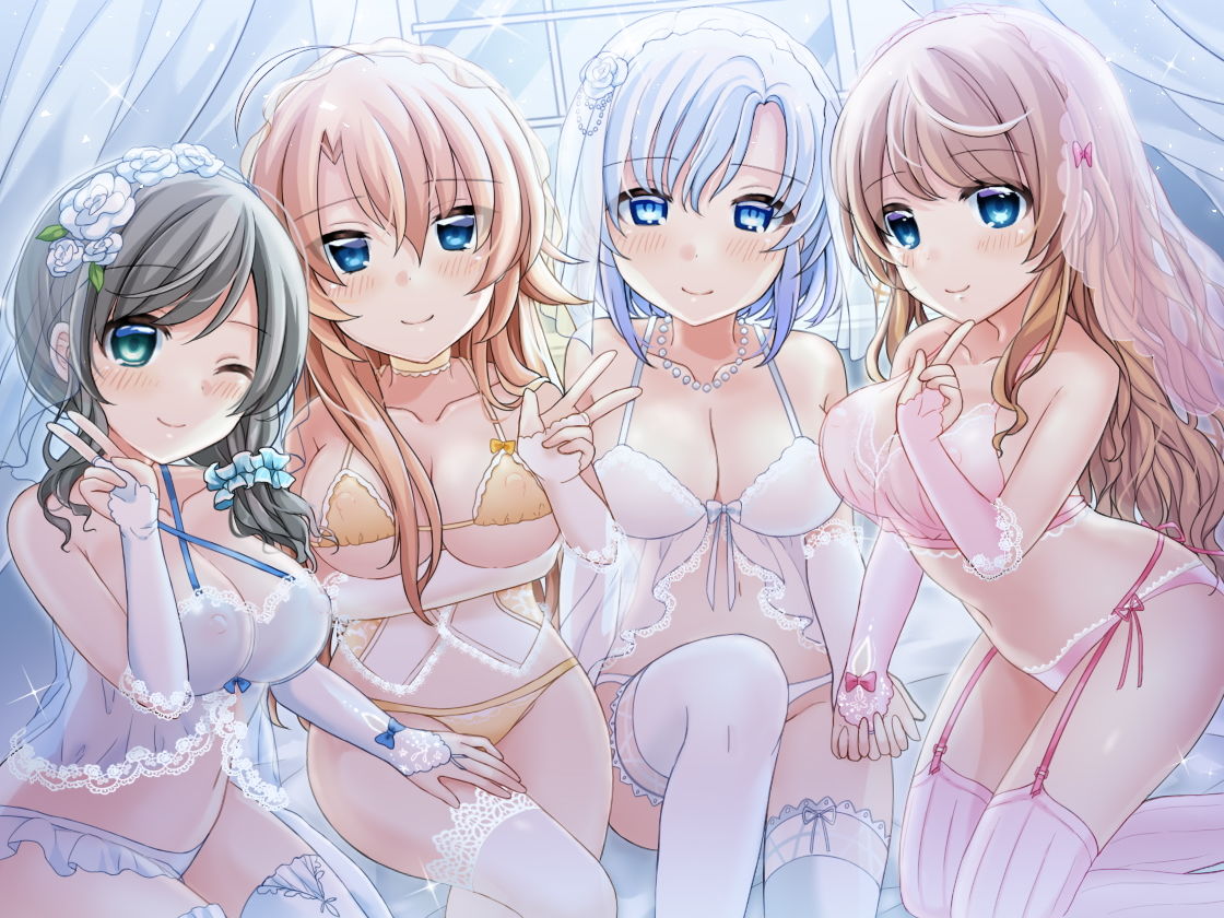 ハーレムオナサポ「結婚しよ♪」 4人のメイドに愛されながらオナニーできるバイノーラル サンプル1ページ目