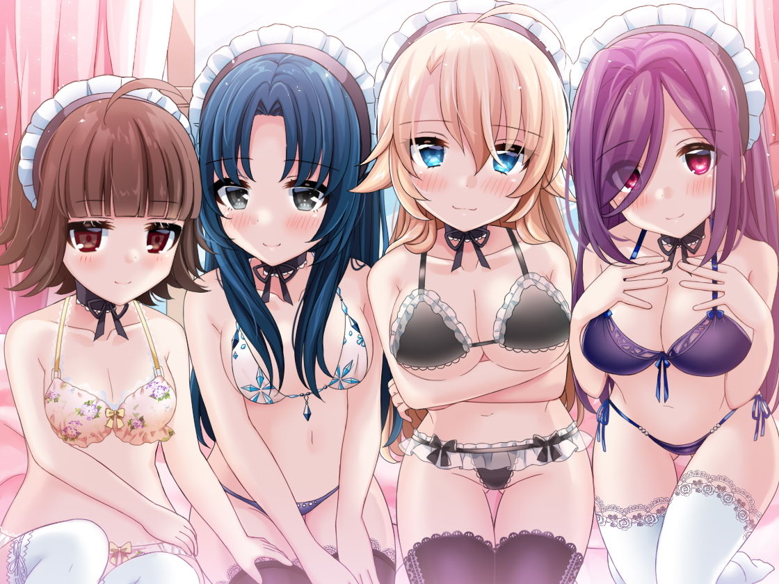 ハーレムオナサポ 4人のメイドにオナサポしてもらえるバイノーラル〜冬、静華、シャルロッテ、梢〜 サンプル1ページ目