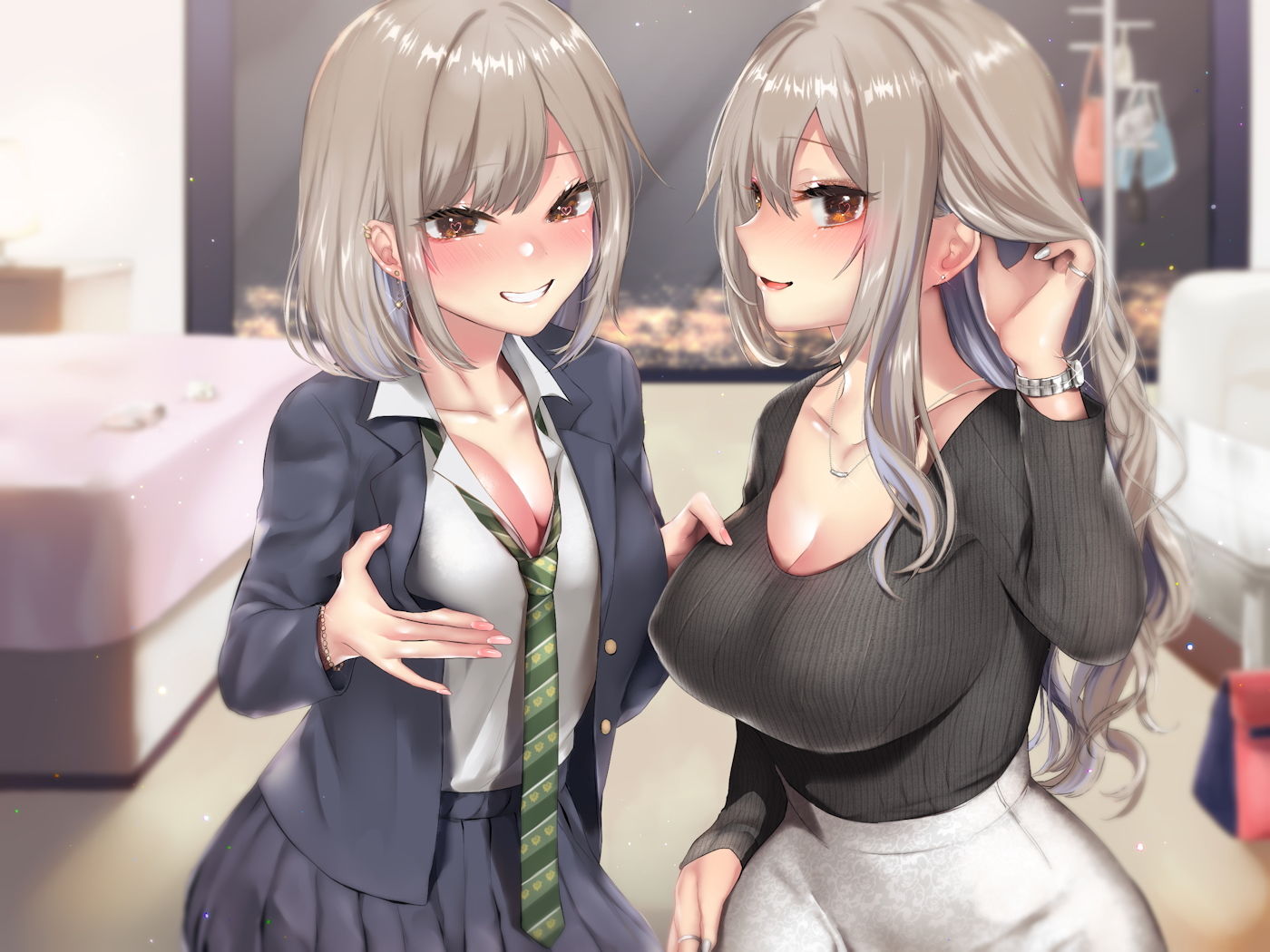 家賃おねだりイチャイチャ貢がせ姉妹♪ サンプル1ページ目