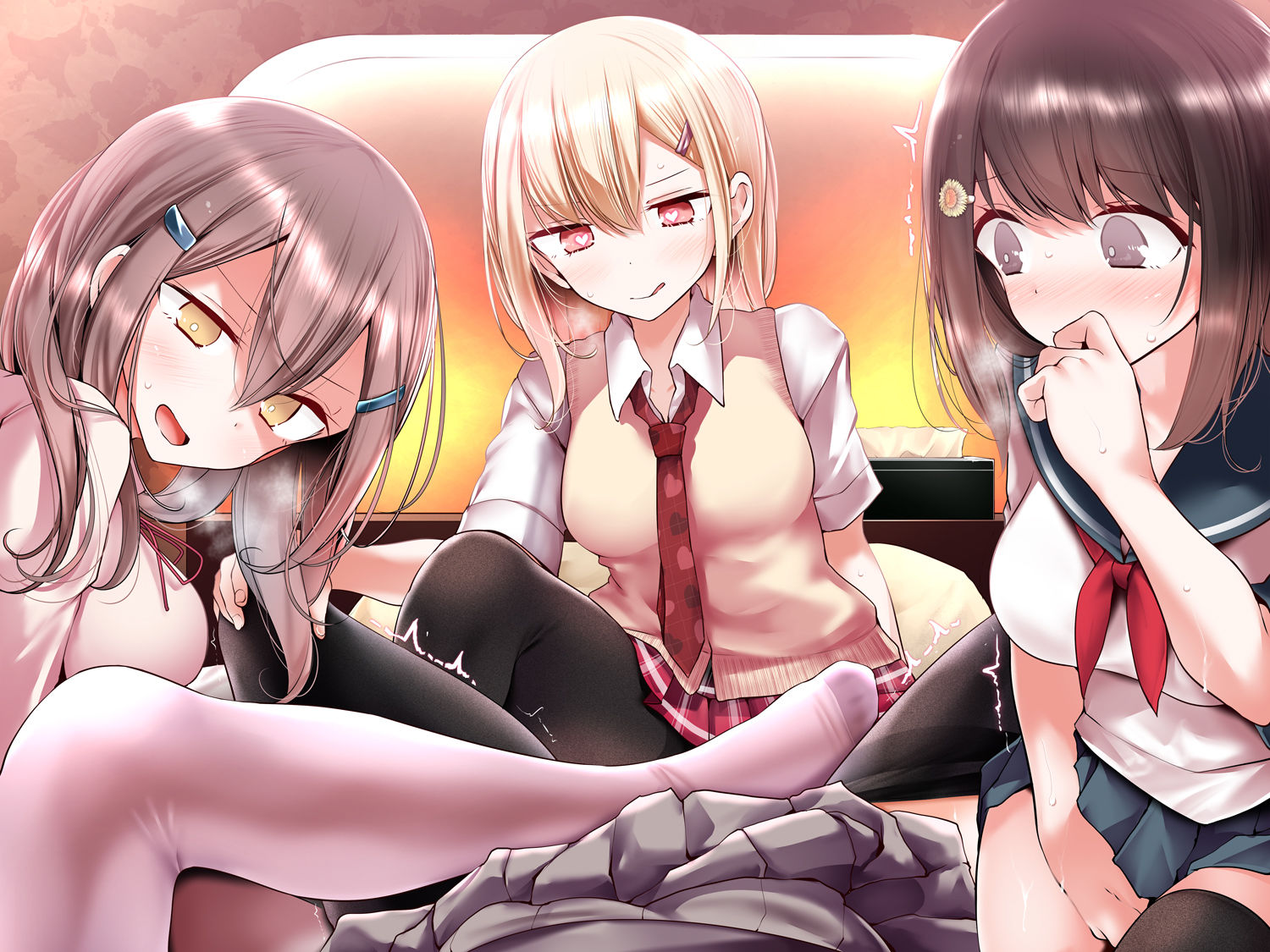ラブホ女子会で二人がけ催● 友達の前で連続メスイキアクメするあなた サンプル1ページ目