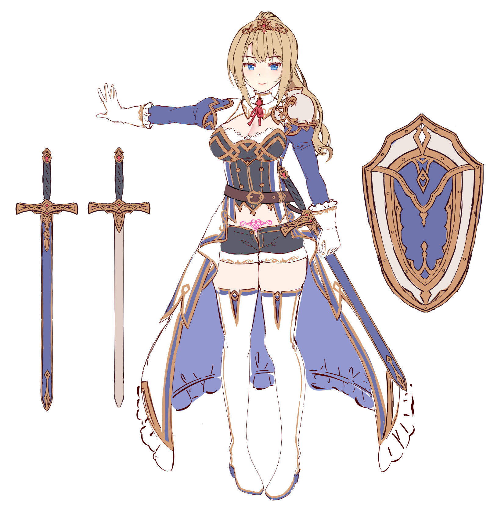 【姫騎士×淫語特化】盾持ち姫騎士の護衛搾精 過剰守られ 生オナホ奉仕任務 サンプル1ページ目