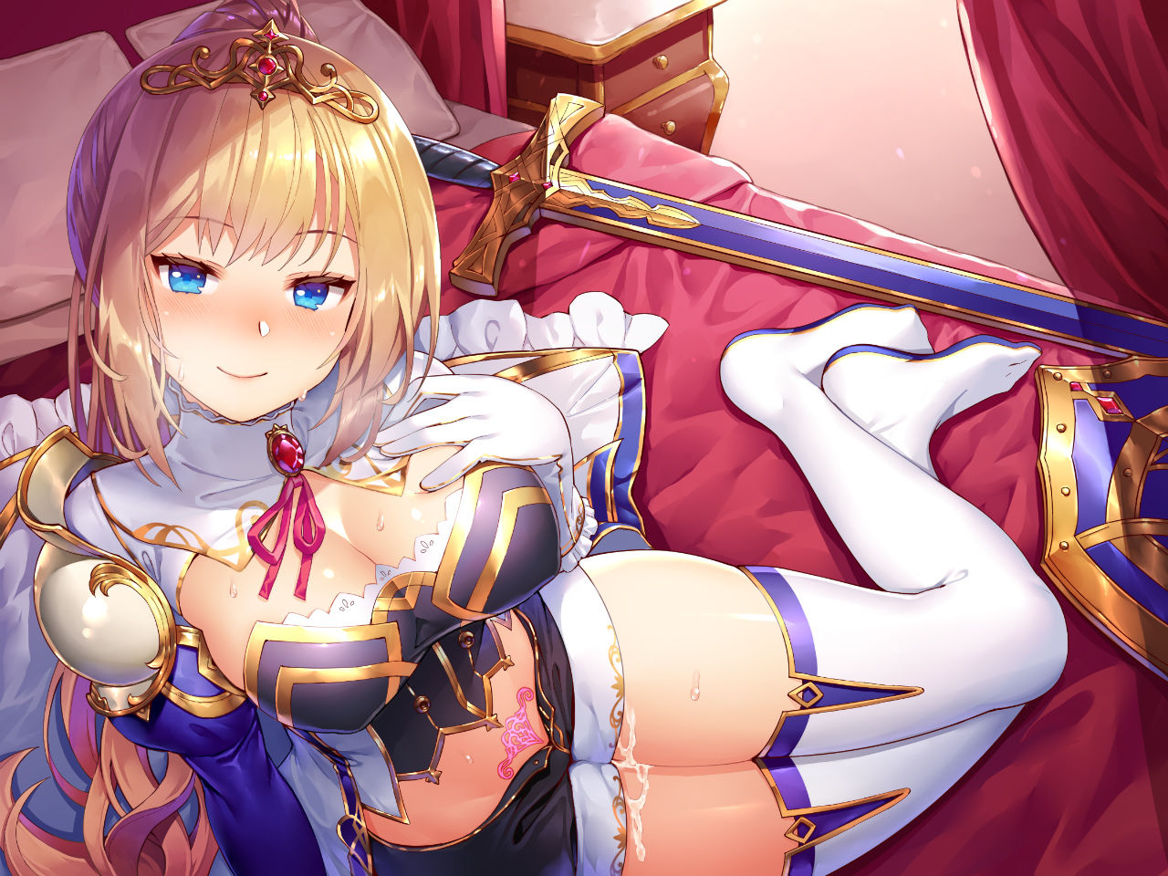 【姫騎士×淫語特化】盾持ち姫騎士の護衛搾精 過剰守られ 生オナホ奉仕任務 サンプル6ページ目
