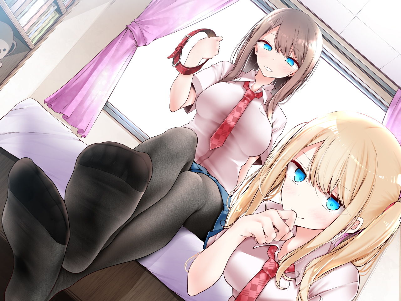 JK姉妹のえっちなペットにされちゃうお話【バイノーラル】 サンプル1ページ目