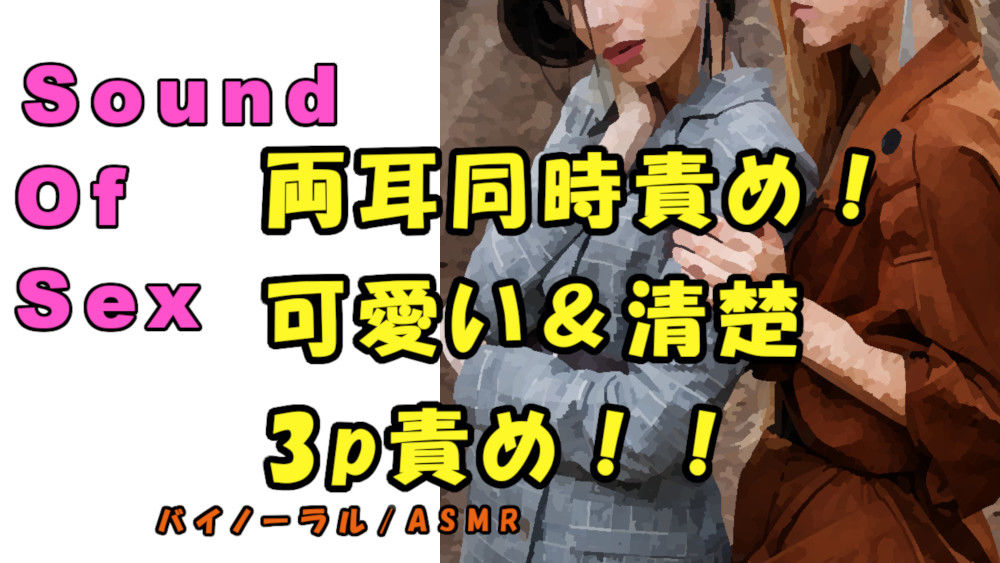 ノンフィクションSEXボイス！実録！清楚＆可愛いの波状攻撃3P！両耳、両乳首、アソコを同時責め！？ ASMR/バイノーラル/ハーレム/言葉責め/乱交/M男向け サンプル1ページ目