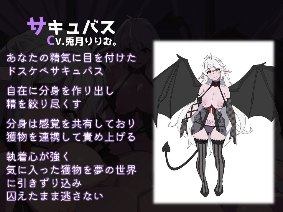 淫語！耳舐め！乳首舐め！ドスケベサキュバスのエンドレス搾精【ダミーヘッド/バイノーラル】 サンプル3ページ目