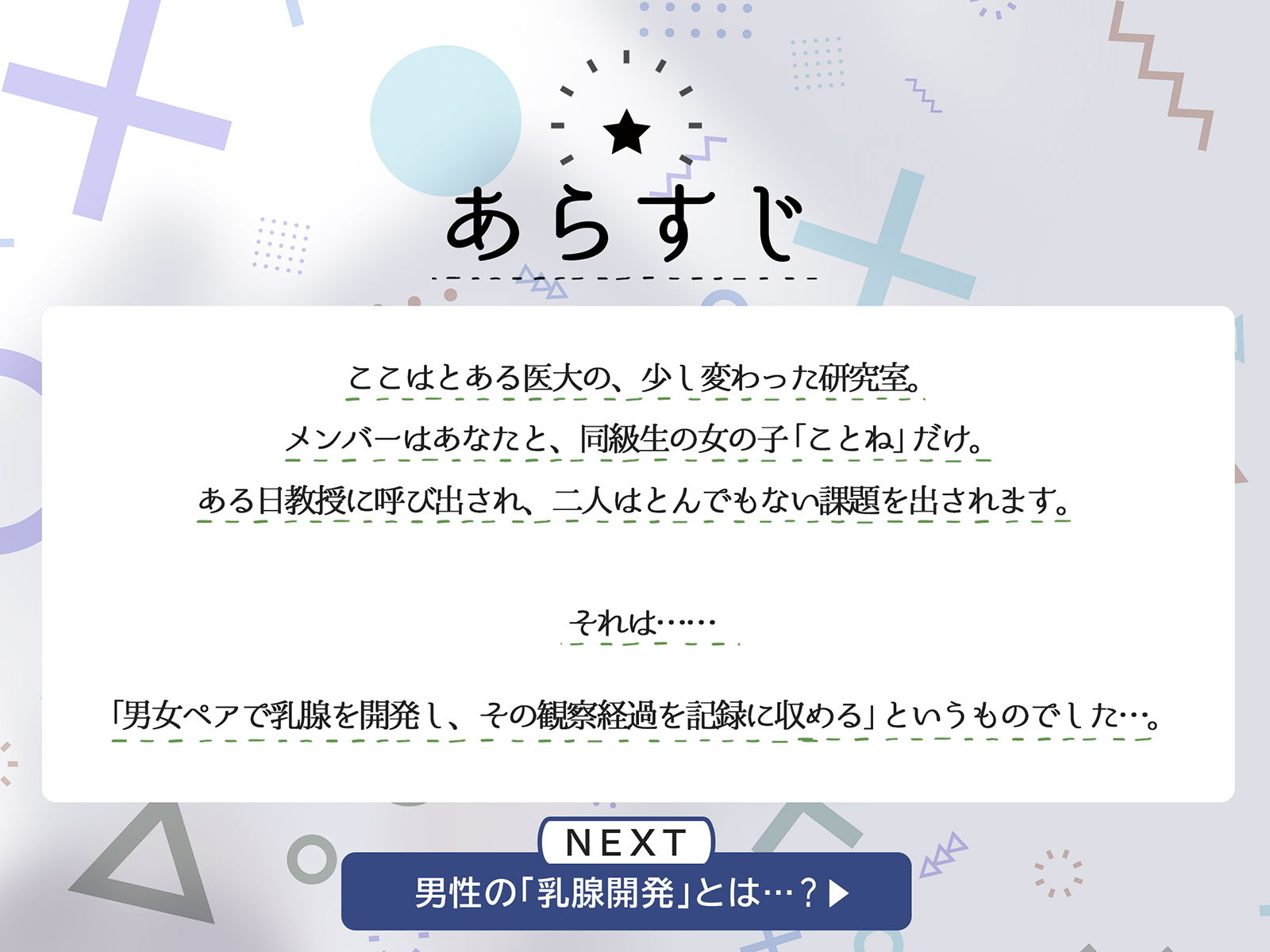 丁寧な乳腺開発とあなたが早漏おっぱいになるまでの三日間〜めざせ女性化乳房〜 サンプル1ページ目