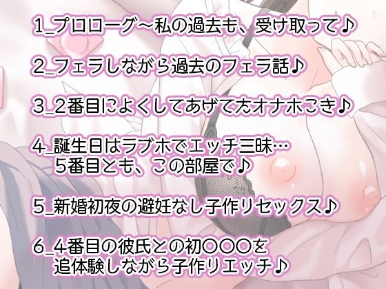 【嫉妬射精】記憶の中の元彼エッチ♪〜婚約直前の彼女がエッチしながら元彼たちとのエロい思い出を聴かせてくる音声〜 サンプル5ページ目