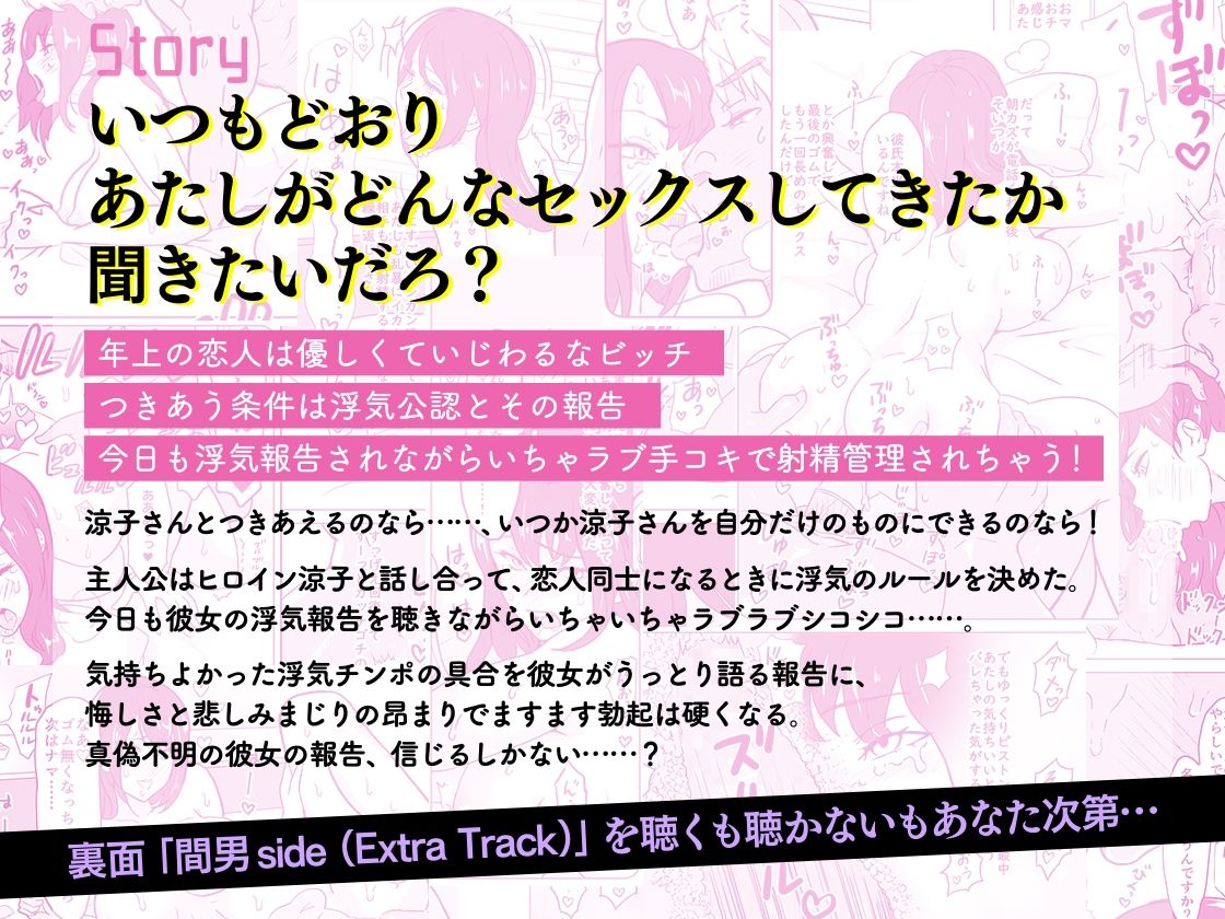 いちゃラブ手コキしながら浮気報告するビッチな年上彼女Voice Ver. サンプル1ページ目