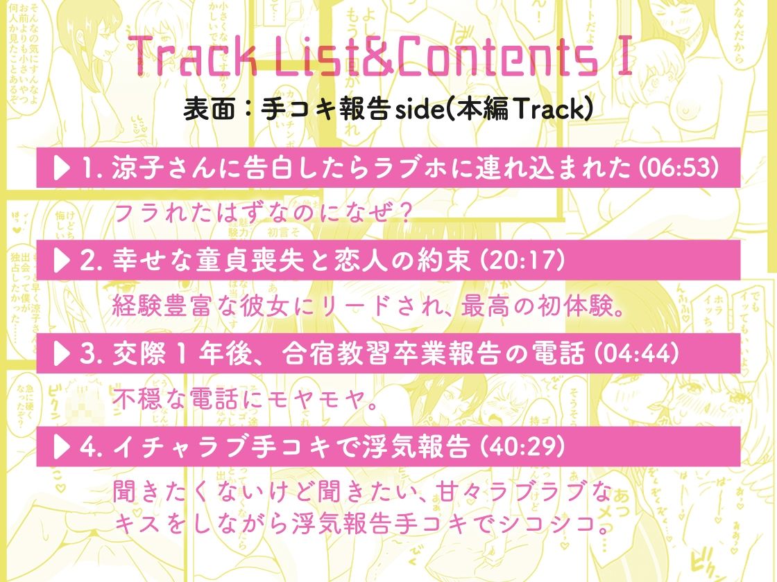 いちゃラブ手コキしながら浮気報告するビッチな年上彼女Voice Ver. サンプル4ページ目