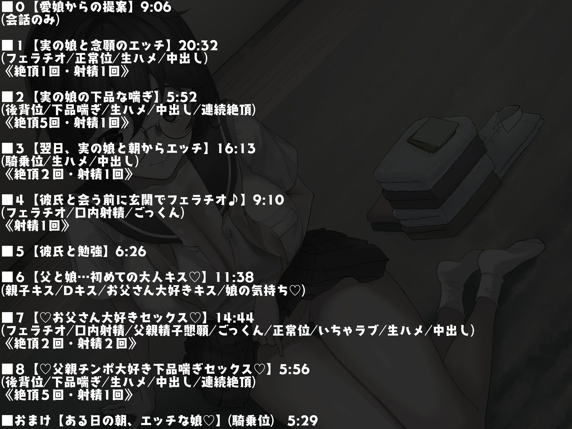 父娘相姦♪愛娘に彼氏が出来て傷心していたあなたをエッチで慰める実の娘♪ サンプル3ページ目