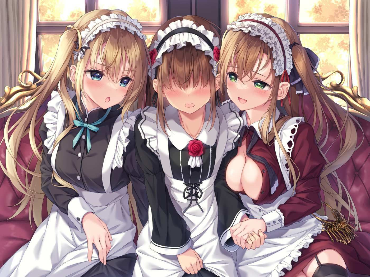 姉妹による二人がけ催● 英国女体化メイドの淫らなお遊び サンプル2ページ目